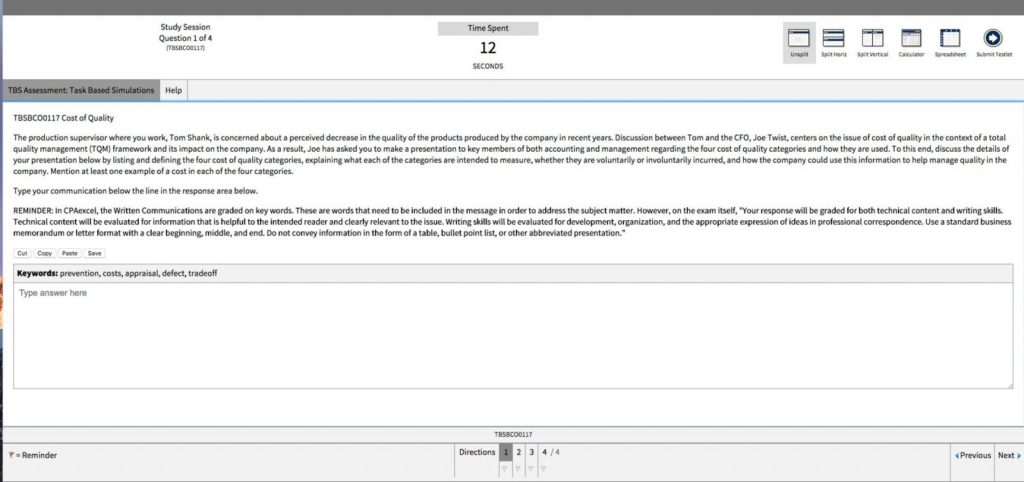 WileyCPAExcel Task Based Simulations