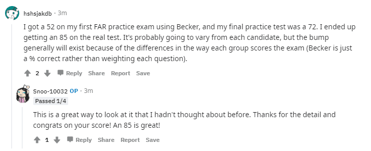 becker cpa mock exam vs actual