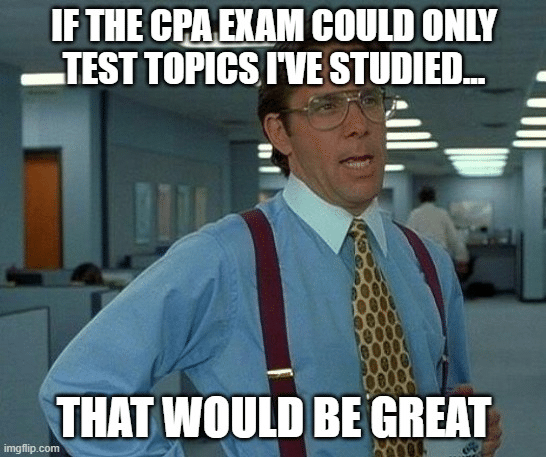 accounting exam meme