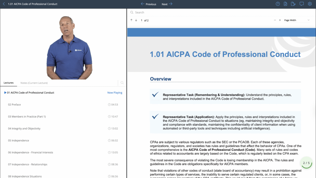 UWorld CPA video