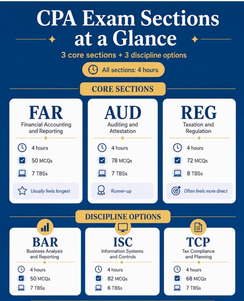 CPA Exam sections