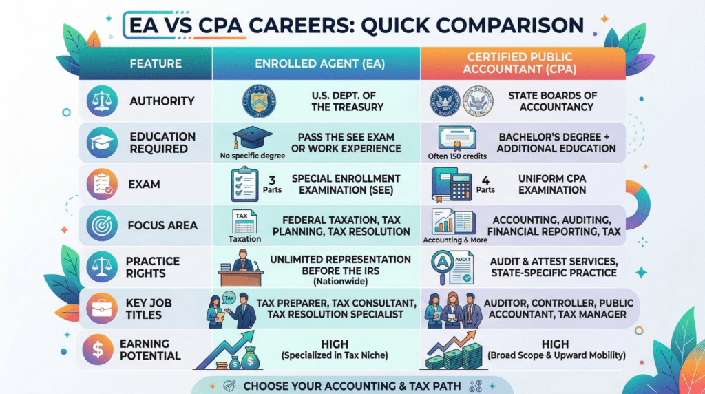 EA vs CPA comparison